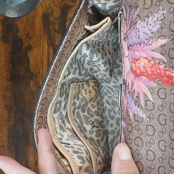 Guess Brown Clutch with Floral Design - Picture 11 of 11